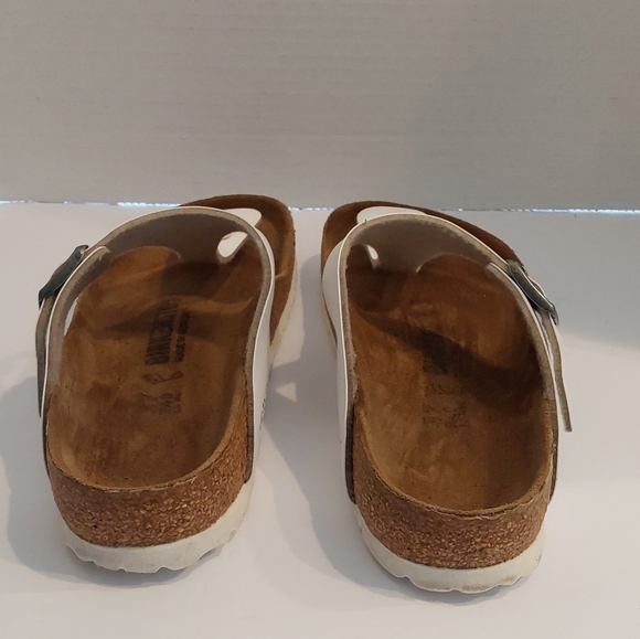 BIRKENSTOCK GIZEH WHITE SIZE 37 WOMENS PRE-OWNED - Picture 3 of 7